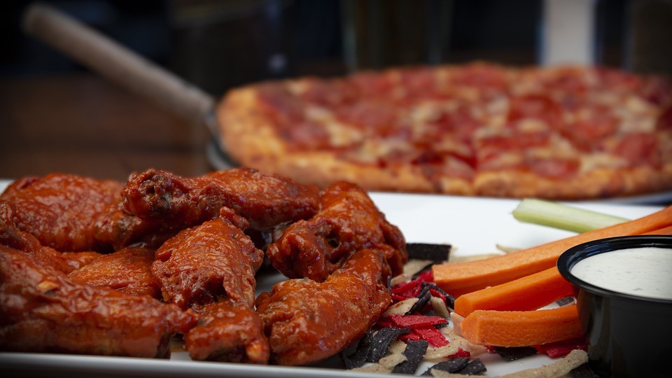 Lunch Combo - 2 Topping Pizza & Wings